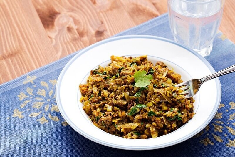Revuelto de repollo de la India