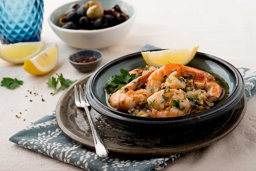 Gambas al ajillo bajas en carbohidratos
