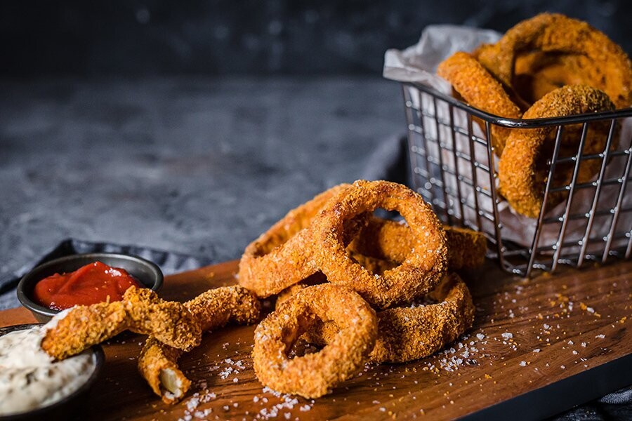 Aros de cebolla bajos en carbohidratos