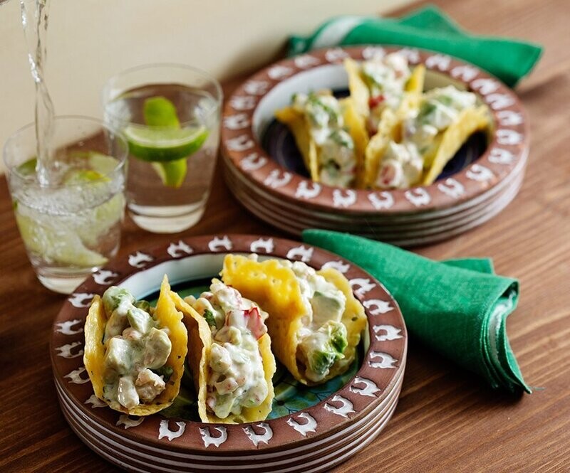 Tacos keto cremosos de camarones