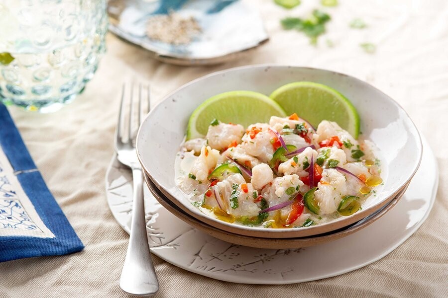 Ceviche bajo en carbohidratos