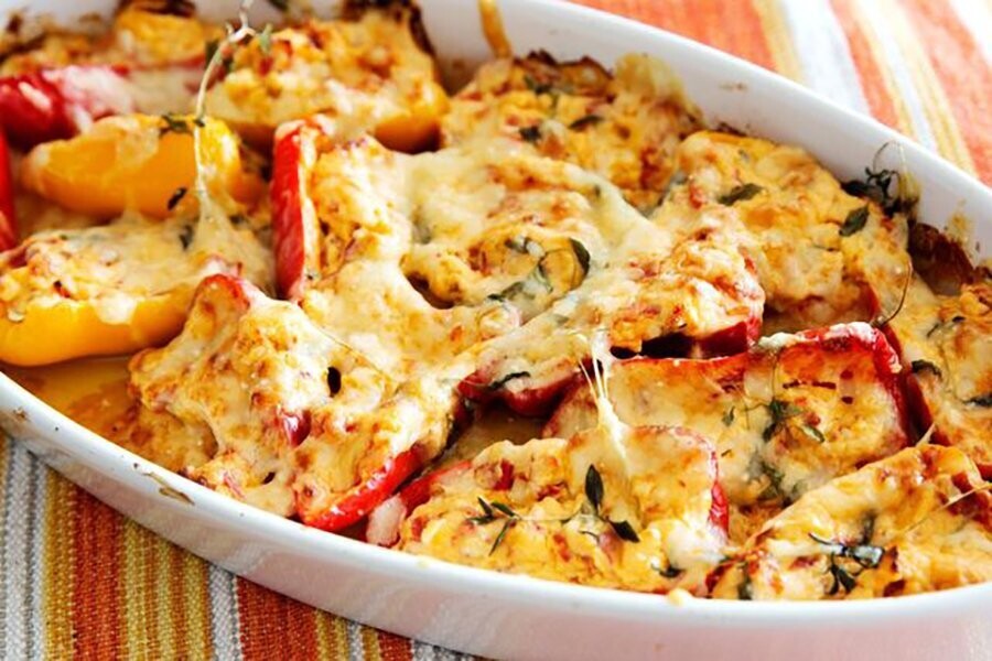 Mini pimientos al horno bajos en carbos