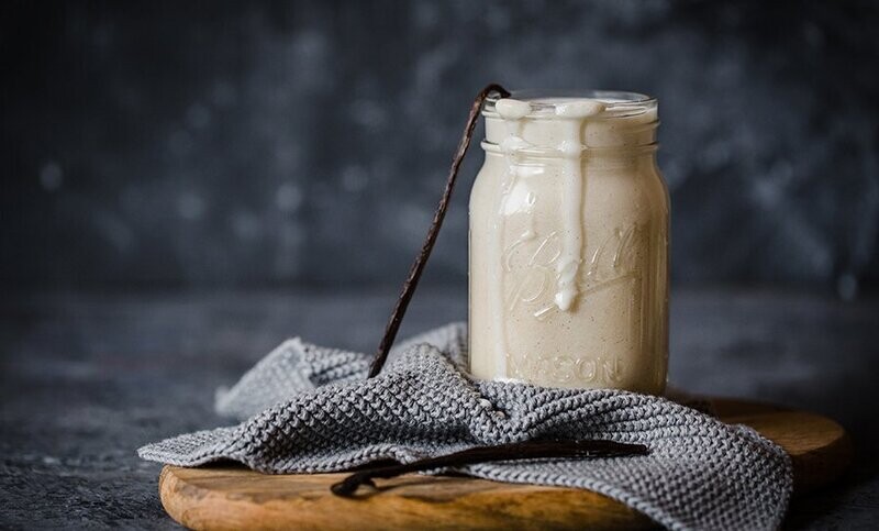 Batido de proteínas de vainilla low carb y vegano