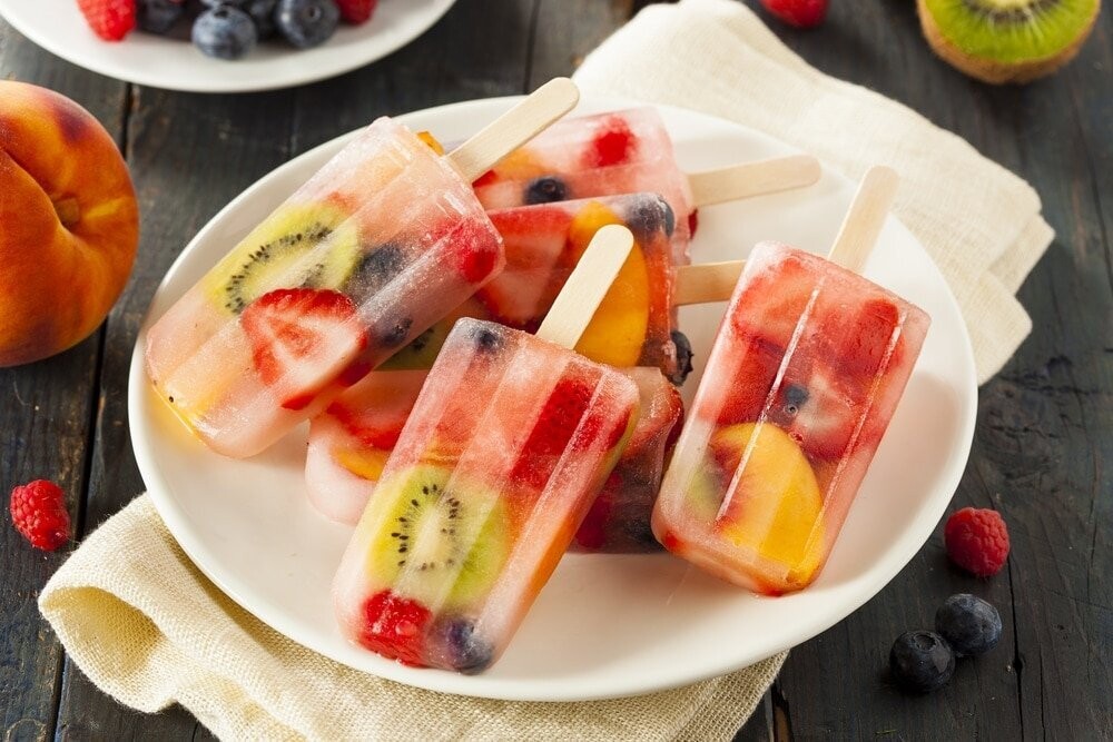 Paletas de frutas naturales