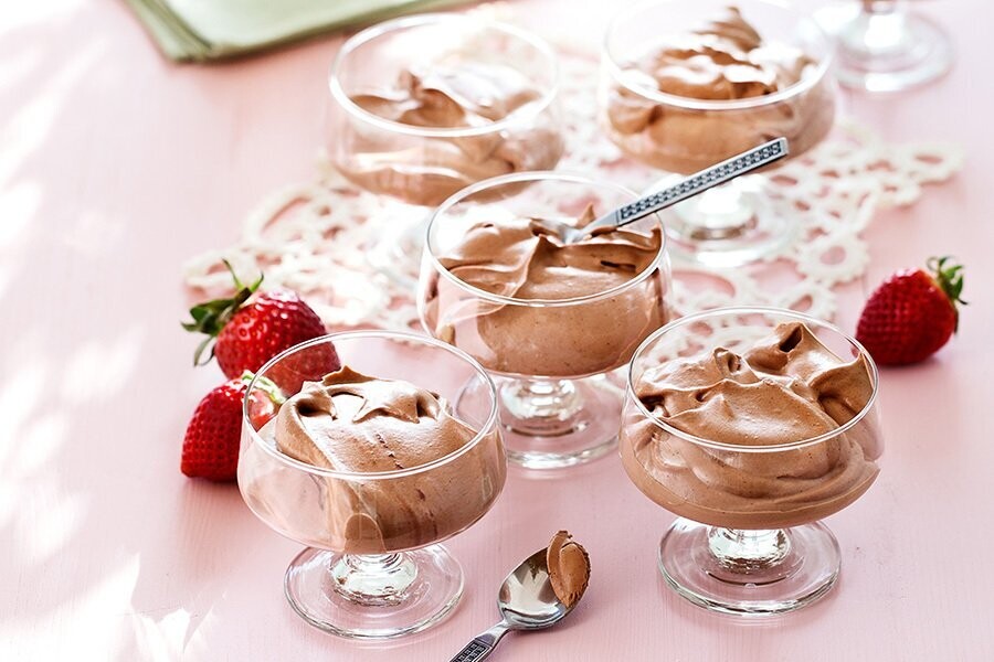 Mousse de chocolate baja en carbohidratos