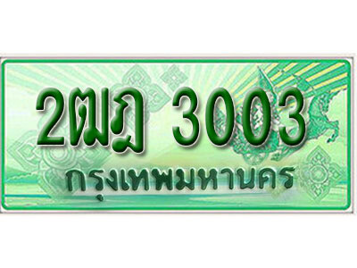 L.เลขทะเบียน 3003 รถกระบะ 2 ประตู (ตอนเดียว) เลขประมูล –2ฒฎ 3003