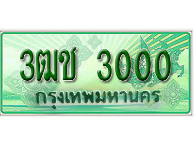 2. เลขทะเบียน 3000   รถกระบะ 2 ประตู – 3ฒช 3000   ป้ายเขียวเลขประมูล