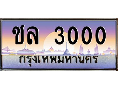 1.ทะเบียนรถ  3000 เลขประมูล ทะเบียนสวย ชล 3000