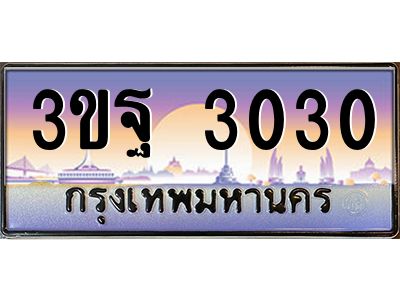 4.ทะเบียนรถ 3030 เลขประมูล ทะเบียนสวย 3ขฐ 3030 จากกรมขนส่ง