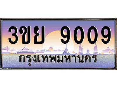 4.เบนทะเบียนรถ 9009 เลขประมูล ทะเบียนสวย 3ขย 9009  จากกรมขนส่ง