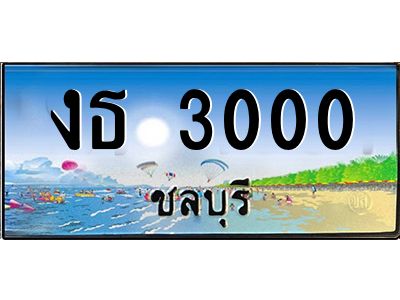 2.ทะเบียนสวยจังหวัดชลบุรี งธ 3000 เลขประมูล  เสริมบารมี!