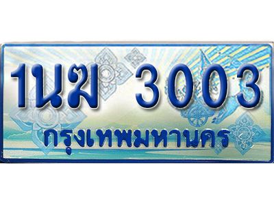 4.ทะเบียนรถตู้ 1นฆ 3003 ทะเบียนสวย เสริมบารมี ผลรวมดี 15