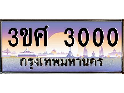 3.ทะเบียนรถ 3ขศ 3000 เลขประมูล ทะเบียนสวย 3000 ผลรวมดี 15