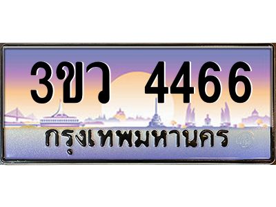 8.ทะเบียนรถ 4466 เลขประมูล ทะเบียนสวย 3ขว 4466 จากกรมขนส่ง
