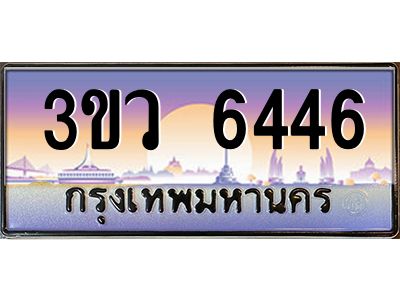 8.ทะเบียนรถ 6446  เลขประมูล ทะเบียนสวย 3ขว 6446  จากกรมขนส่ง
