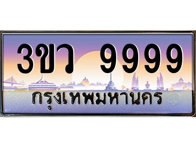 4.ทะเบียนรถ 9999  เลขประมูล ทะเบียนสวย 3ขว 9999  จากกรมขนส่ง