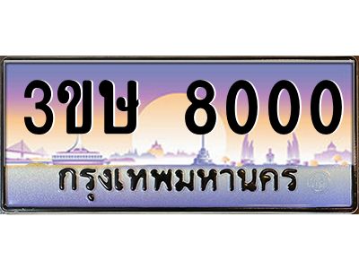 4.ทะเบียนรถ  3ขษ 8000  เลขประมูล ทะเบียนสวย  8000  จากกรมขนส่ง
