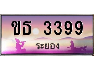 2.ทะเบียนสวยจังหวัดระยอง  ขธ 3399  เลขประมูล 3399