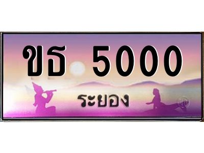 2.ทะเบียนสวยจังหวัดระยอง  ขธ 5000  เลขประมูล 5000