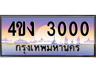 2.ป้ายทะเบียนรถ 3000 เลขประมูล ทะเบียนสวย 4ขง 3000 จากกรมขนส่ง