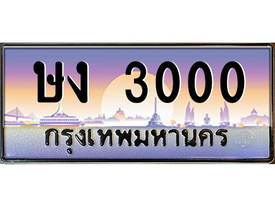3.แอล.ป้ายทะเบียนรถ ษง 3000 เลขประมูล ทะเบียนสวย ษง 3000 ผลรวมดี 9 - ถูกที่สุด