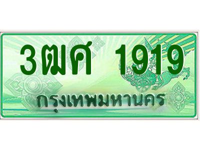 2.ป้ายทะเบียนรถ 3ฒศ 1919 เลขประมูล สำหรับรถกระบะ 2 ประตู