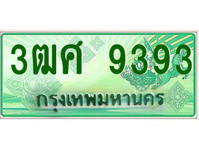 4.ป้ายทะเบียนรถ 3ฒศ 9393 เลขประมูล สำหรับรถกระบะ 2 ประตู