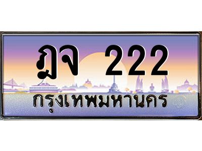3.ป้ายทะเบียนรถ  222  เลขประมูล ทะเบียนสวย  ฎจ 222  จากกรมขนส่ง