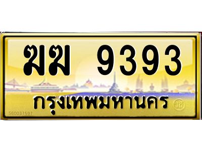 3.ป้ายทะเบียนรถ 9393  เลขประมูล ทะเบียนสวย   ฆฆ 9393  จากกรมขนส่ง