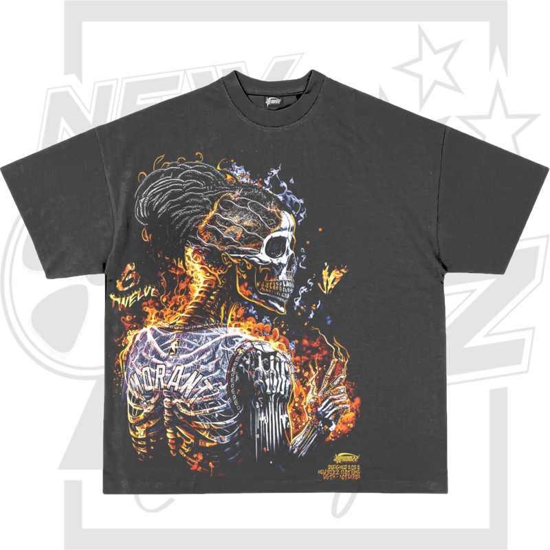 Ja Flaming Skull