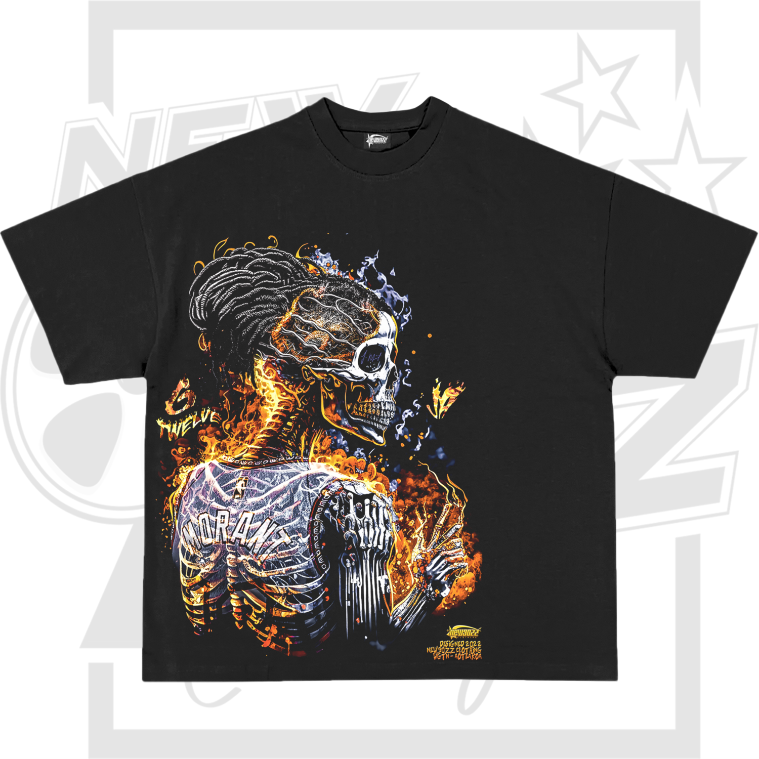 Ja Flaming Skull