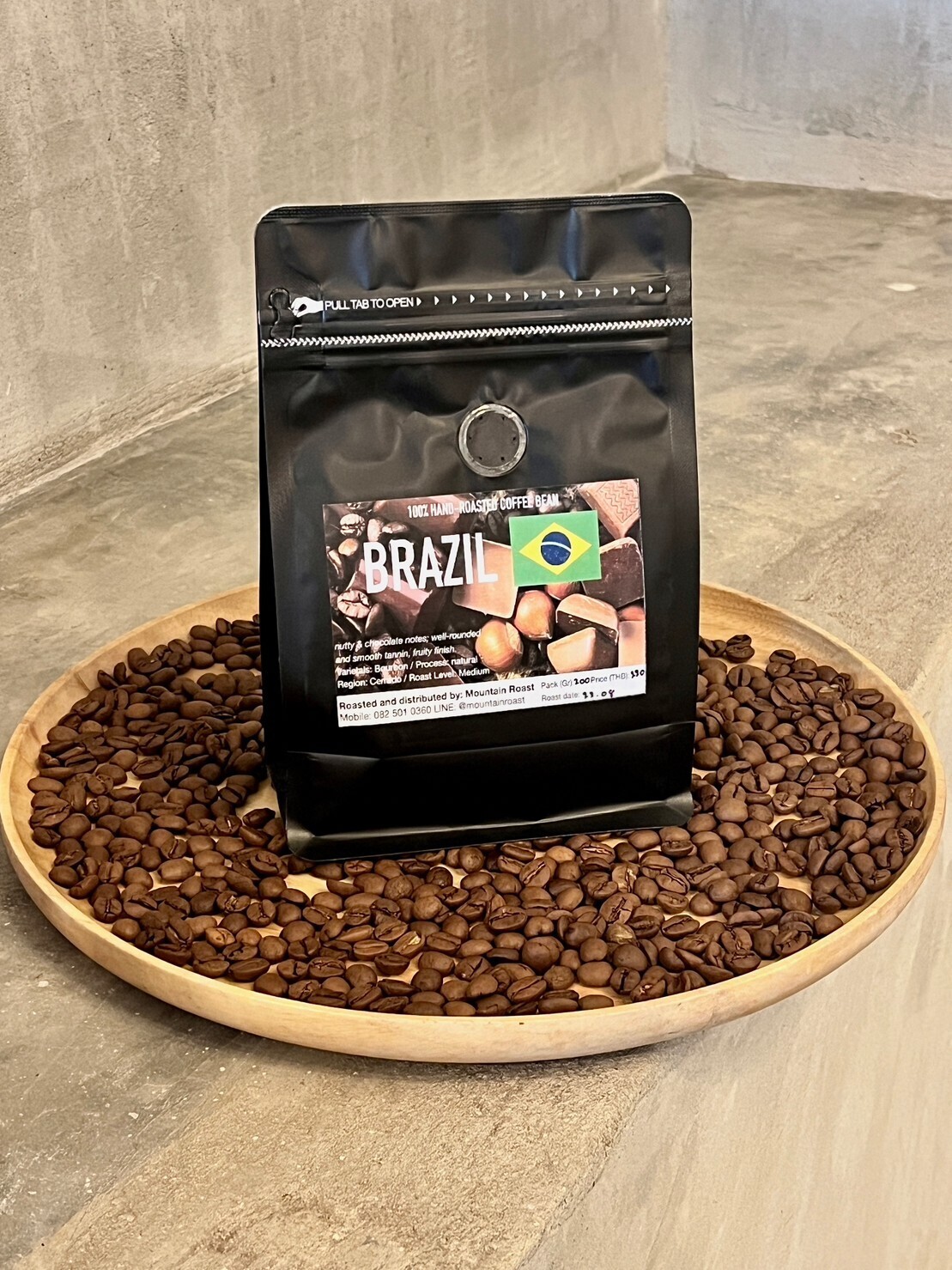 Medium-Roasted Coffee (Brazil) กาแฟบราซิลคั่วกลาง