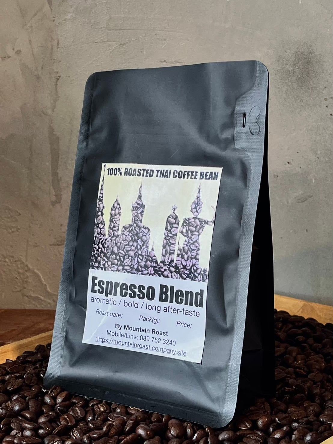 Espresso-Blend Coffee Bean กาแฟคั่วสไตล์เอสเปรสโซ่เบลนด์ (อราบิก้าผสมโรบัสต้า)