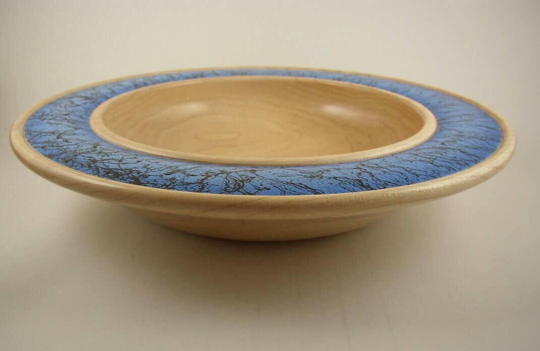 Maple Bowl with Embellished Rim