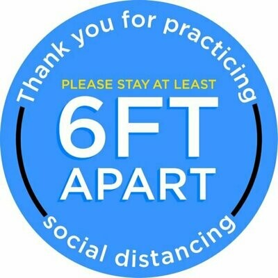 Social Distancing – Floor Decal (blue)