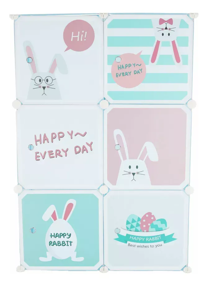 Closet Organizador Infantil de 6 Compartimentos - Diseño Moderno y Funcional
