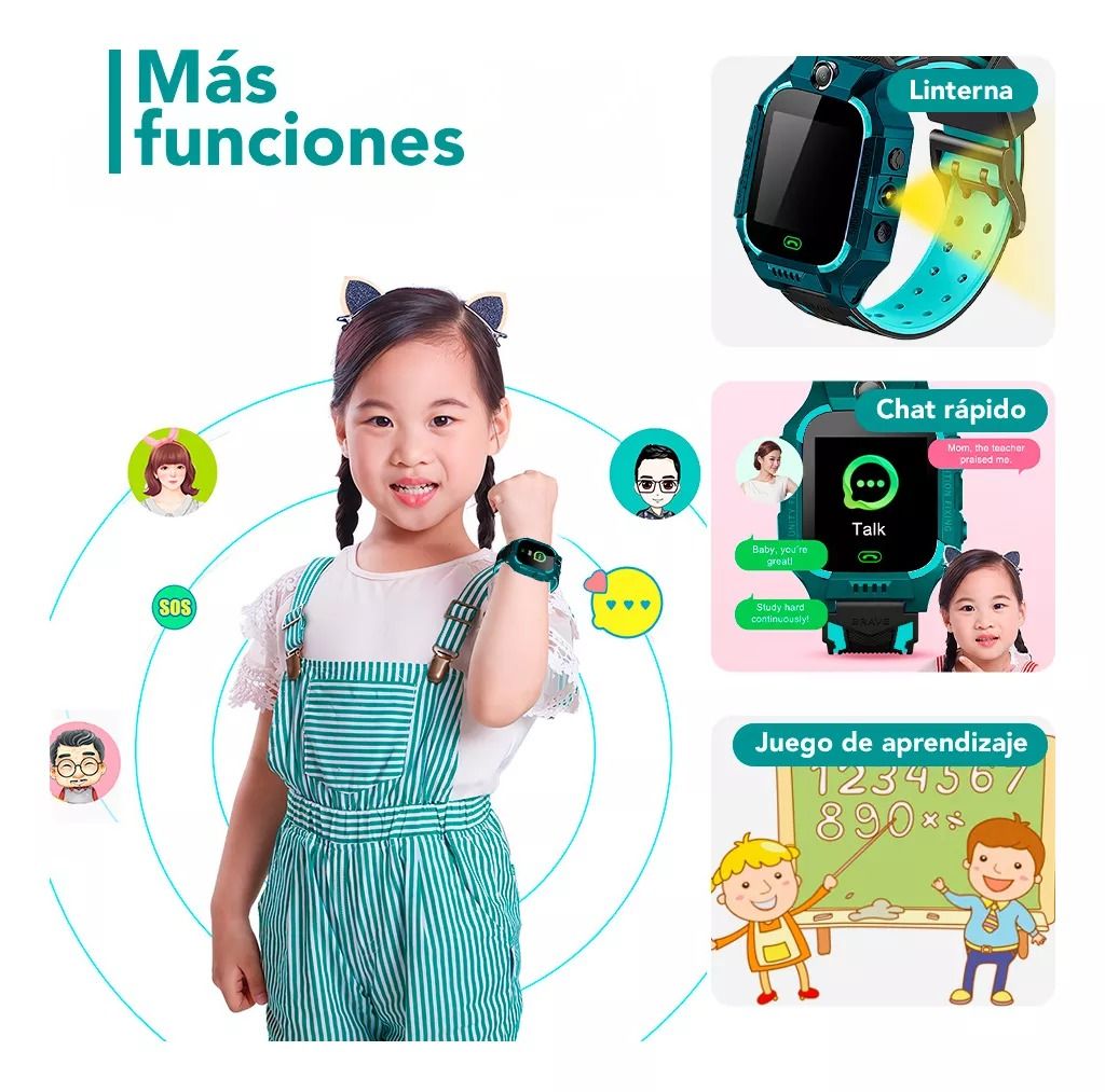 Reloj Inteligente para Niños con GPS y Llamadas - Seguridad y Comunicación al Alcance de tu Mano