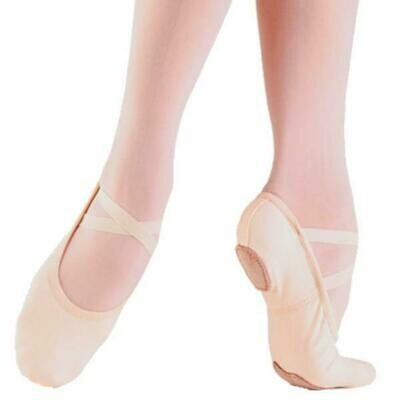 Pink Split Sole Canvas Ballet Shoes