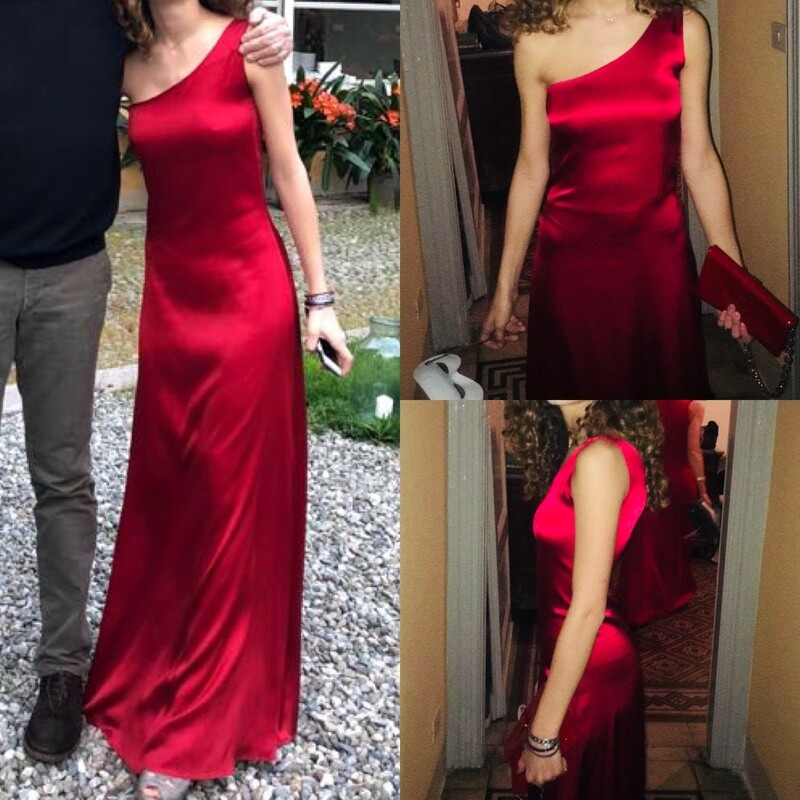 Vestito in seta Monospalla