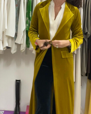 Kimono Zara Cappotto Velluto Liscio Zara Cappottino In Velluto Lungo