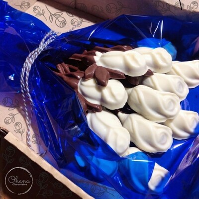 Ramo de Rosas de Chocolate Rellenas - 12 unidades.