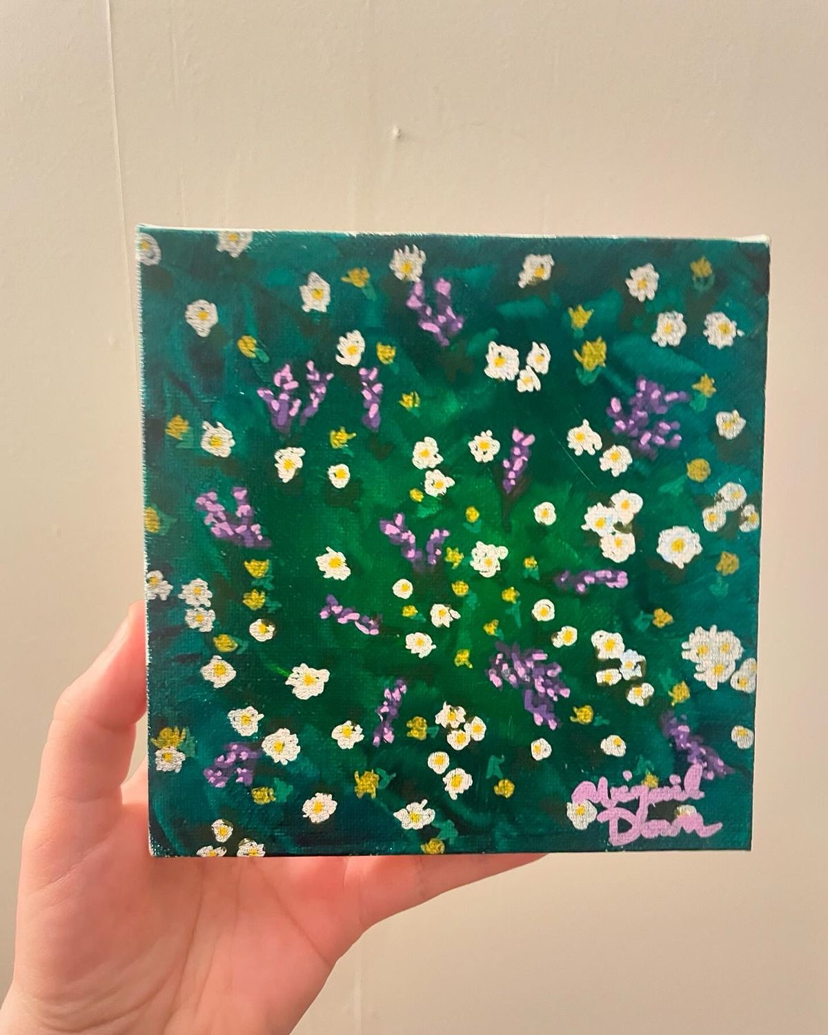 Lavender Daisy Field