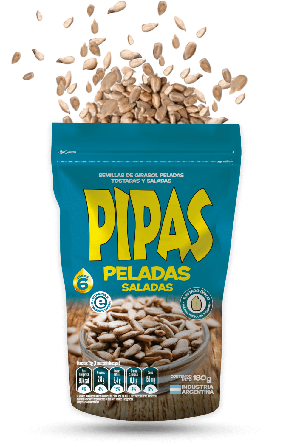 PIPAS PELADAS CON SAL DOYPACK x180gr