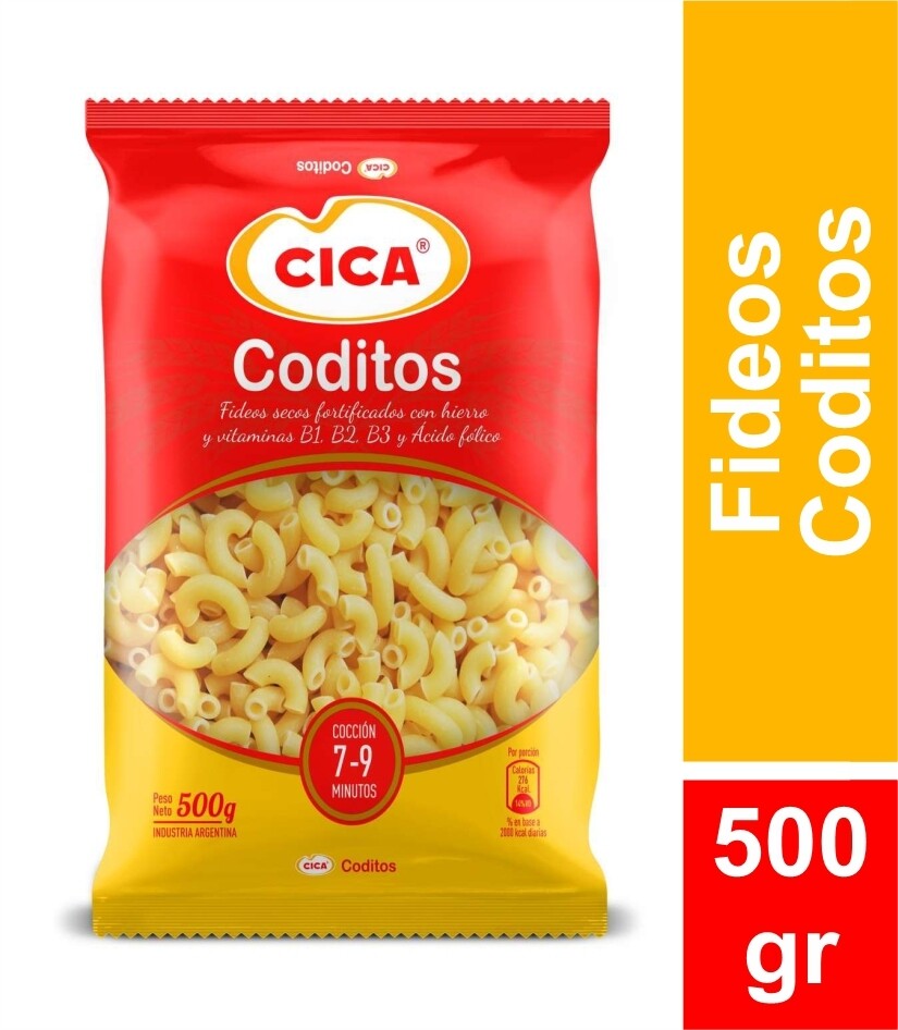 CICA FIDEOS CODITOS x500 GR