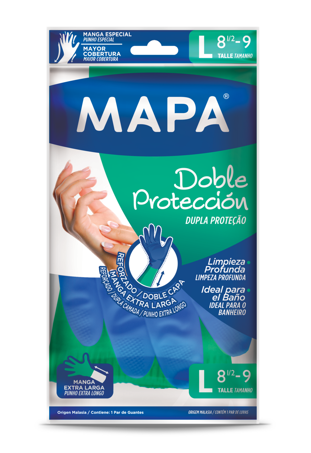 MAPA GUANTE DOBLE PROTECCION Talle L x30und