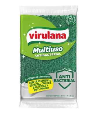 VIRULANA ESPONJA ANTIBACTERIAL MULTIUSO X96 UNID