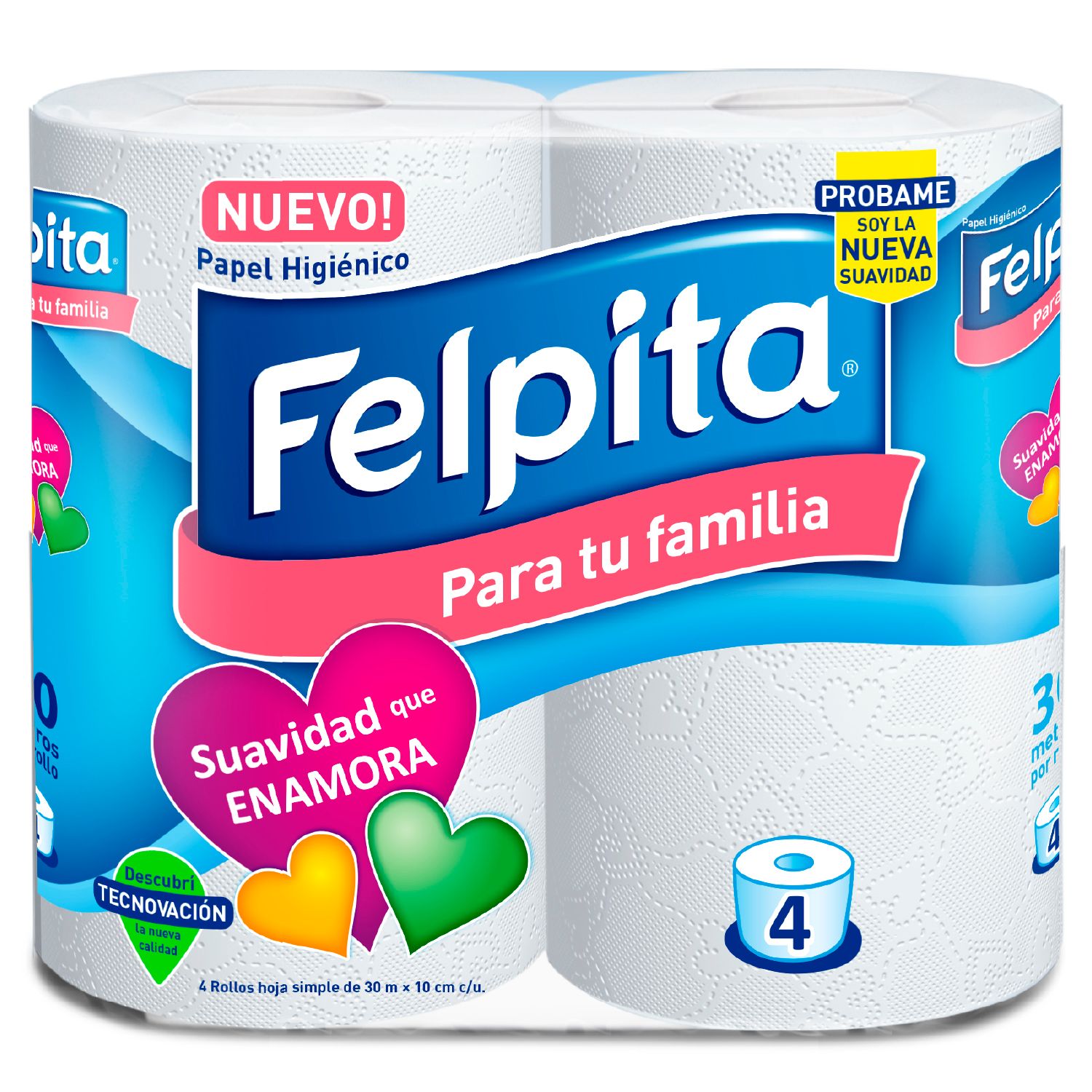 PAPEL HIGIENICO FELPITA BLANCO HS x4x30mt