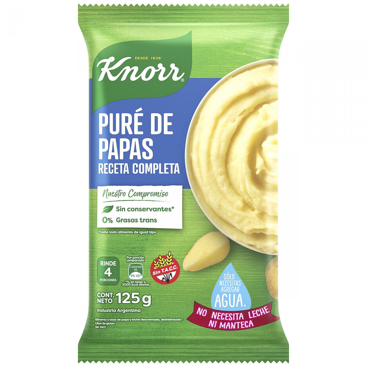 KNORR PURE DE PAPAS COMPLETO x125gr