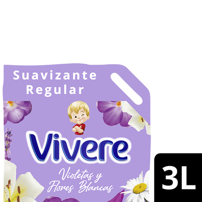 VIVERE SUAV. VIOLETAS Y FLORES BLANCAS x3lt