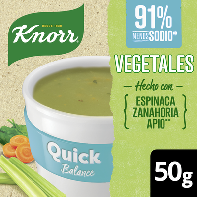 KNORR SOPA QUICK SOBRE VEGETALES BALANCE x5gr